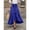Blue, variant on OYYN Women's A-Line Asymmetrical Ruffle Hem Tie Waist Maxi Skirt