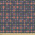thumbnail image 2 of Ambesonne Modern Fabric by the Yard Upholstery, Abstract Honeycomb Check, 1 Yard, Dark Indigo Salmon and Pink, 2 of 5