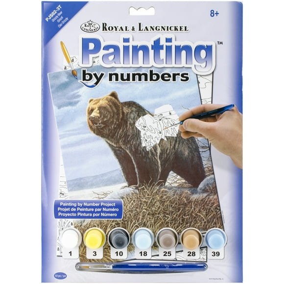 Royal & Langnickel(R) Small Paint By Number Kit 8.75"X11.75"-Grizzly Bear PJS-82