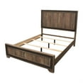 thumbnail image 2 of Modern Queen Size Bed w Tall Panel Headboard- Rustic Brown Wood, 2 of 6