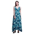 thumbnail image 1 of Bimba Robe Maxi Imprimée Teinture sur Nœuds pour Femmes, Bretelles Spaghetti, Tenue de Plage - Petite, 1 of 5
