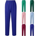 thumbnail image 3 of Women Scrub Pant with Straight Leg Pull-on Pant High Rise Soft Stretch Medical Bottom with Pocket, 3 of 4