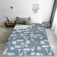 thumbnail image 5 of Pofeuu Blue Bathroom Print Ultra-Soft Micro Fleece Blanket,for Bed Or Sofa,All Season Throw Blankets Flannel Blanket-80"x60", 5 of 7