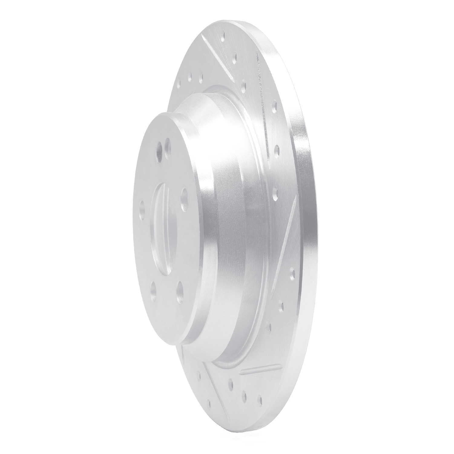Dynamic Friction Company 631-63161R DFC Brake Rotor - Drilled And Slotted - Silver