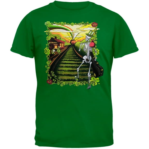 Grateful Dead Men's Lucky Sam Green Short Sleeve T Shirt