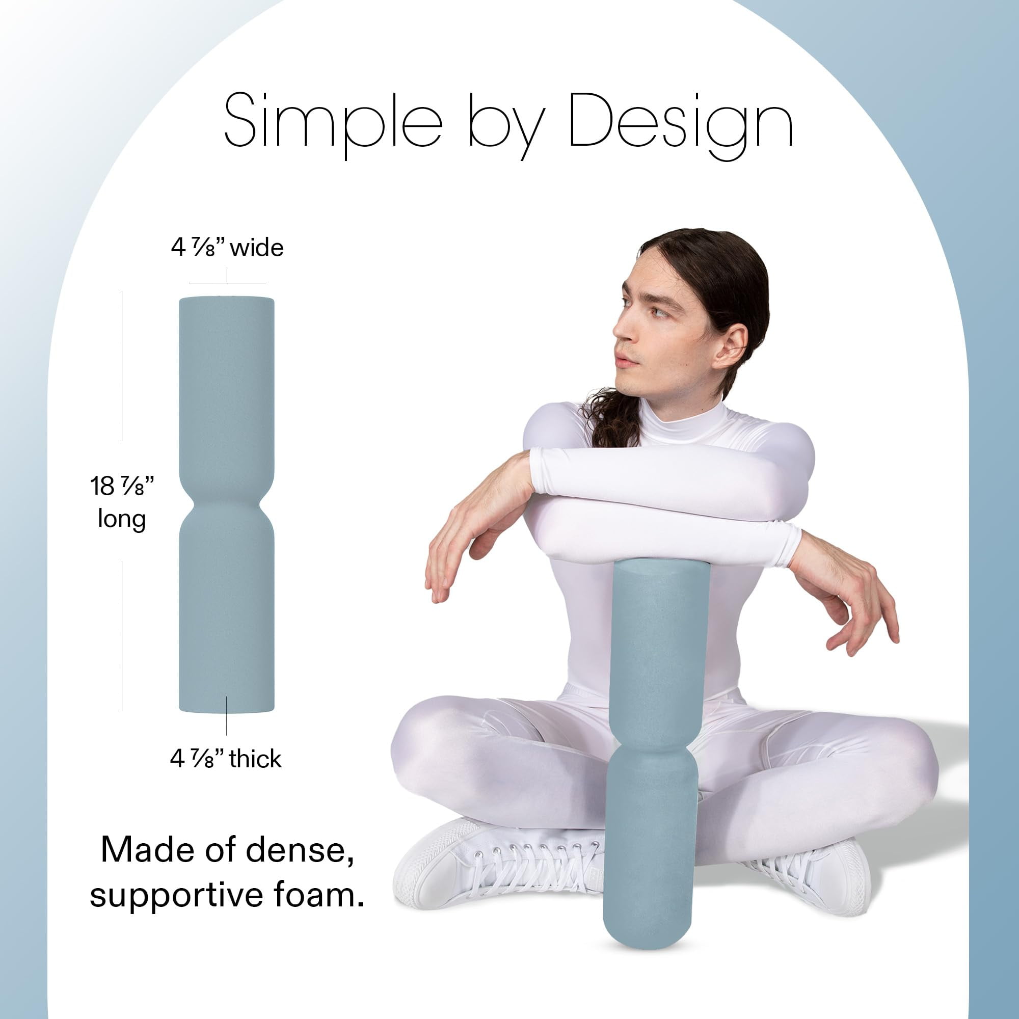 Bala Hourglass Foam Roller (Sea) - Soft Density Back Roller Foam for Physical Therapy