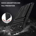 thumbnail image 4 of For Samsung Galaxy A32 5G Case, Heavy Duty Dual Layer Hybrid Rugged Shockproof Protective Cover with Kickstand & Card Slots, Black, 4 of 8