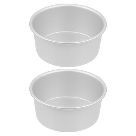 

2Pcs Household Mousse Cake Molds Cake Baking Molds Kitchen Accessories (Silver)