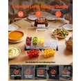 thumbnail image 5 of VEVOR Chilled Condiment Server Caddy, 5 Compartment Ice Cooled Serving Container, Plastic Fruit Garnish Tray Platter with Lid, for Taco Salad Bar Accessories, Party Home Restaurant Supplies, 5 of 9