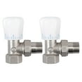 thumbnail image 1 of Thermostatic Radiator Valve 2Pcs 15mm x 1/2Inch Thermostatic Angle TRV Thermostatic Radiator Valve for Home Office, 1 of 8