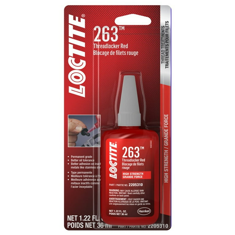 Loctite 263 Threadlocker Red Surface Insensitive 36ml Loctite 263 Threadlocker Red Surface Insensitive 36ml