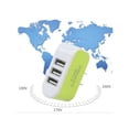 thumbnail image 4 of Adaptador de pared de viaje Methold 3 puertos USB Verde, 4 of 6