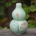 thumbnail image 2 of Pure Hand Drawing Blue and White Porcelain Vase Home Decoration Study Desk Set Gourd Vase Flower Decoration, 2 of 3