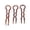 Red, variant on Barrettes Hair Accessories Set 3Pcs U Shaped Pins for Updos and Braids Sleek Crimped Hair for Women Girls French Style Styling,3.54*0.87 in,Black