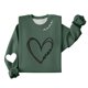 thumbnail image 5 of Tops de Manga Larga de las Mujeres Blusa Suelta Impresa Casual Cuello Redondo Sudaderas sin Capucha Suaves Cómodas Cuatro Estaciones Desgaste de Manga Larga para las Mujeres, 5 of 6