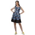 thumbnail image 5 of Moomaya Printed Lace Evening Mini Dress For Party Sleeveless Women Clothing, 5 of 6