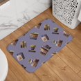 thumbnail image 4 of Bathroom Rugs Mat, books lover plants reading print Washable Non Slip Bath Kitchen Mat for Floor, Welcome Mat for Front Door Entryway Rug Indoor Door Mat Small Rugs 24x16 Inch, 4 of 5
