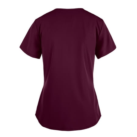 

CYMMPU Short Sleeve Scrub_Tops Clearance Women s Retro Love Heart Printed Summer Tunic Fashion Nurse Valentine s Day Uniform Workwear V-Neck Working Uniform Shirts Trendy Clothing Wine M