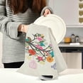 thumbnail image 3 of Blossom Branch Kitchen Dish Towels Set of 1 Absorbent Hand Towels, Lint-Free 18"x28" Birds Cages Flowers Fast Drying Hanging Dishcloths for Cooking Baking Home Clean, 3 of 7