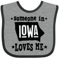 thumbnail image 3 of Inktastic Someone in Iowa Loves Me Souvenir Boys or Girls Baby Bib, 3 of 4