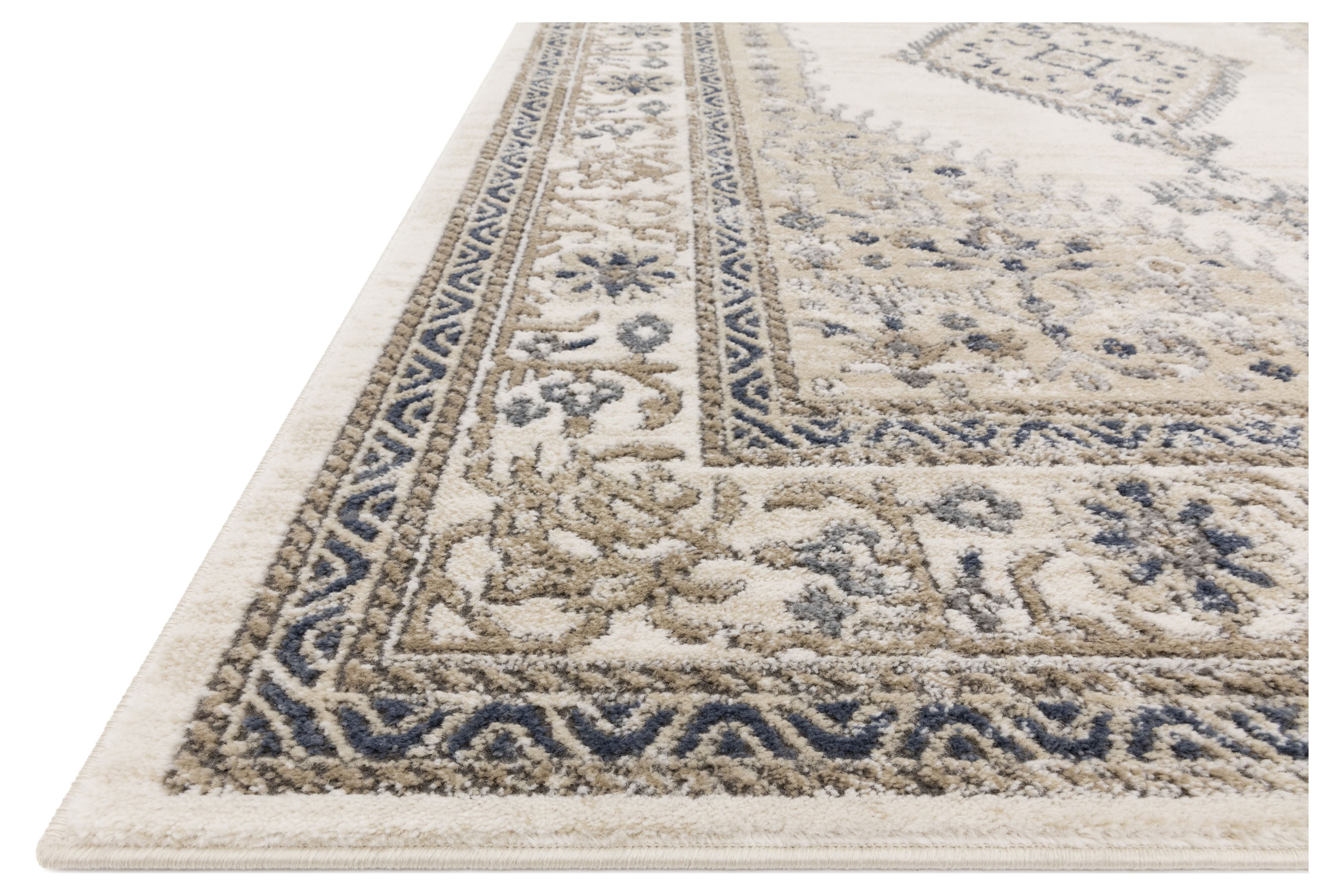 Loloi Teagan Oatmeal / Ivory 6'-7" x 9'-2" Area Rug
