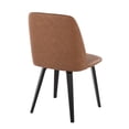 thumbnail image 4 of LumiSource Toriano Faux Leather And Wood Dining Chairs, Camel/Black, Set Of 2 Chairs, 4 of 8