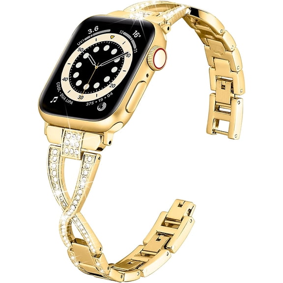 REQO Band for Apple Watch Bands 46mm 44mm 45mm 49mm 42mm for Women, Bling Metal Bracelet iWatch Bands for women, Designer Bands for Apple Watch Series 10 9 SE 8 7 6 5 4 3 Ultra