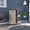 Beige, variant on 32" H Black Coffee Cart With Cabinet, 4 Wheels, 1 Divided Storage Shelf, Folding Door, 6 Bottle Slots & 2 Side Shelves Aluminum Exterior Bar-coffee Cabinet Variety, Shelf Fashion, Spaces Holder