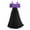 04 Purple, variant on Fewfanhot Halloween Womens Dresses Witchy Elegance Dress, Asymmetrical Velvet Gown with Corset-Style Buckle Detail