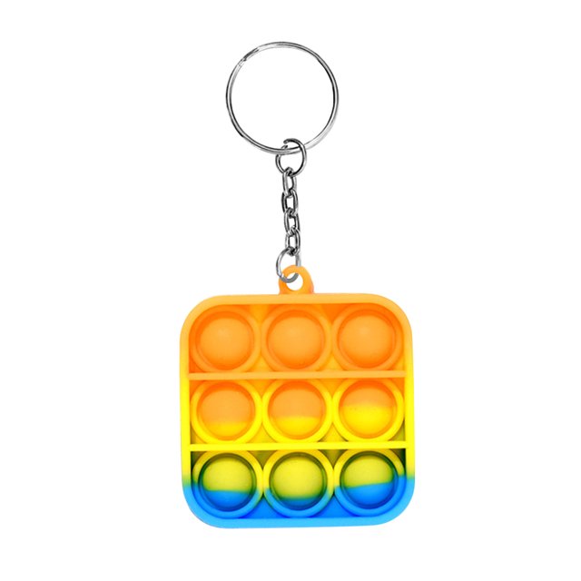 Rainbow Push Bubble Sensory Llaveros Autismo Anti Estrés Colgante Juguete (A) Tmvgtek Nuevos Originales