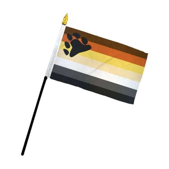Bear Pride 4x6in Stick Flag