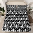 thumbnail image 2 of Feelyou Teen Bohemian Damask Twin Sheet Sets, Tribal Gothic Cat Bedding, 3-Piece, 2 of 7