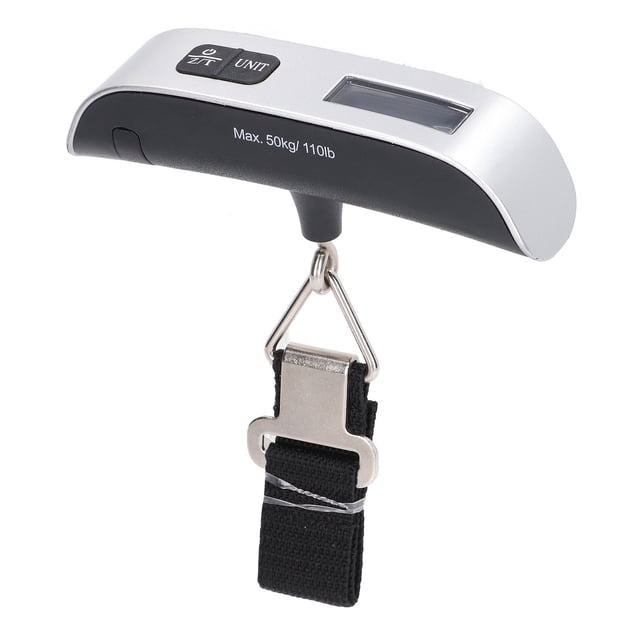 Express Spring Scale, Hook Weighing Shockproof Compact Size Portable Electronic Scale 50kg Capacity LCD Display for Luggage Checking
