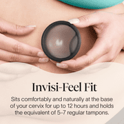 Cora Reusable Leak Protection Period Disc, Menstrual Cup Alternative, Light or Heavy Flow