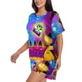 thumbnail image 2 of Lsque Geometry Dash Women's Short-Sleeved Pajama Set - 2 Piece Soft and Lightweight Sleepwear Set-3X-Large, 2 of 9