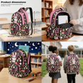 thumbnail image 3 of DISNIMO Kids Backpack for Girls, Rabbit Floral Print 3 in 1 School Backpack Set with Lunch Box and Pencil Case, 17 Inch Lightweight School Bookbag Travel Daypack, 3 of 7