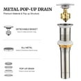 thumbnail image 2 of Tapón de desagüe desplegable Ultimate Unicorn, níquel cepillado, 2 of 9