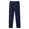 thumbnail image 6 of Inglocry Comfy Pants Elastic Drawstring Waist for Women Over 50,Stretch Active - Women's Ultra Stretch Ice Silk Comfort Casual Pants with Zipper Pocket Navy M, 6 of 8