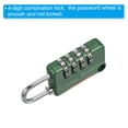 thumbnail image 4 of Security Steel Cable with 4 Digit Combination Lock, 2 Set 1.6Ft Coated Safety Wire Rope Double Loop Padlock, Green, 4 of 7