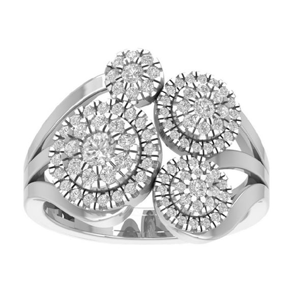 Araiya 14K White Gold Diamond Engagement Ring (3/4 cttw, I-J Color, I2-I3 Clarity), Size 7