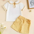 thumbnail image 4 of Newborn Infant Baby Girls Clothes Summer Short Sleeve Romper Sunflower Shorts Pants Outfits Set&nbsp; Girls Summer Set 6-18 Months,12-18 Months, 4 of 9