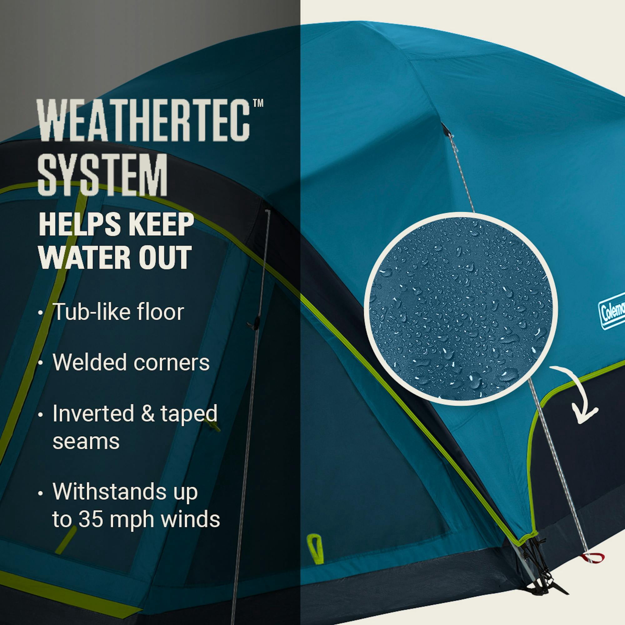 Coleman Skydome™ 4-Person Screen Room Camping Tent with Dark Room™ Technology