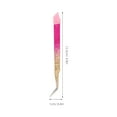 thumbnail image 3 of EXLEAF 2026 New Eyelash Extension Tweezers with Curved Tip for Home Use for Salon, Personal Use, Travel Pink Alloy and Silicone Lightweight and Durable 0.5 Inch, 3 of 6