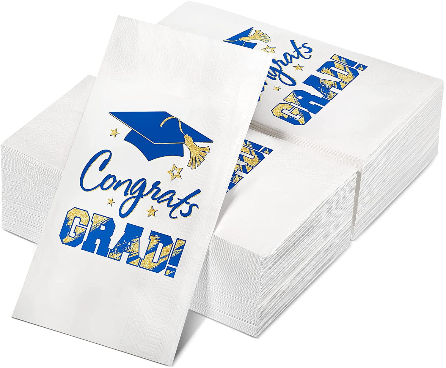 100 Pcs Congrats Grad Napkins Paper Graduation Party Disposable Guest