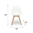 thumbnail image 5 of OFM 161 Plastic Molded Dining Chair with Seat Cushion in White (Set of 2), 5 of 18