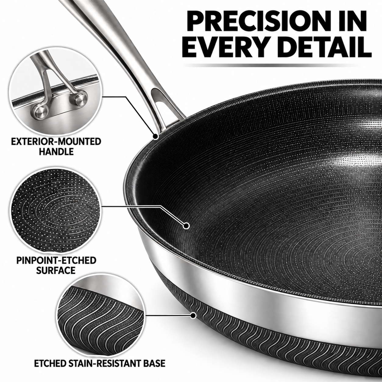 Kitexpert 10 in Titanium Ceramic Nonstick Frying Pan with Lid photo 2