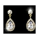 thumbnail image 4 of (Qr) Juego de pendientes y collar de cristal para novia, gargantilla de plata para novia, collares con colgante para mujeres y niñas, 4 of 5
