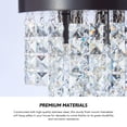 thumbnail image 4 of 11" 5 Light Tiered Crystal Flush Mount Ceiling Light with Oil Rubbed Bronze Finish, 4 of 12