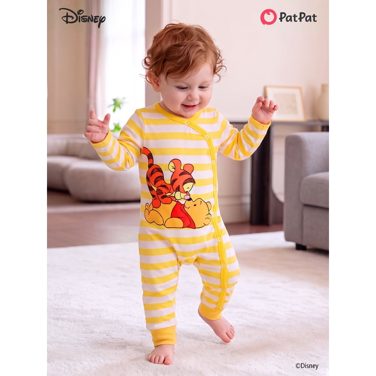 Disney Winnie the Pooh Striped Long Sleeve Romper photo 5