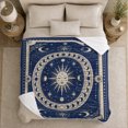 thumbnail image 5 of Mystical Celestial Sun Moon Astrological, Mystical Celestial Art Scene, Warm Flannel Blanket for Home Library and Reading Nook, Celestial Art Lovers Housewarming Gift, Celestial Home Decor, 5 of 9